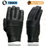 Milwaukee Leather MG7516 Men’s Black Leather ‘I – Touchscreen Compatible’ Gel Palm Motorcycle Hand Gloves W/ Flex Knuckles - Image 5