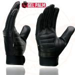 Milwaukee Leather MG7517 Men’s Black Leather Mesh Gel Palm Motorcycle Hand Gloves W/ Rubberized Flex Knuckles - Image 5