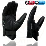 Milwaukee Leather MG7522 Men’s Black Leather Waterproof Cruiser Motorcycle Hand Gloves W/ Gel Padded Palm - Image 5