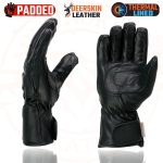 Milwaukee Leather MG7534 Men’s Black Deerskin Gauntlet Motorcycle Gloves w/ Wrist Strap & Cinch Closure - Image 13