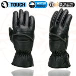 Milwaukee Leather MG7551 Men’s Black Cowhide Leather Gauntlet Motorcycle Hand Gloves W/ i-Touch Screen and Waterproof - Image 6