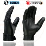 Milwaukee Leather MG7599 Men’s Black Leather Motorcycle Gloves w/ i-Touch Screen and Led Finger Light - Image 7
