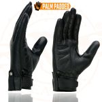 Milwaukee Leather MG7710 Women’s Black Perforated Leather Gel Palm Lightweight Motorcycle Hand Gloves W/ Wrist Loops - Image 5
