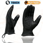 Milwaukee Leather MG7745 Women’s Black Deerskin Laced Wrist Motorcycle Gloves w/ Gel Palm and i-Touch Screen - Image 6