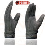 Milwaukee Leather MG7760 Women’s Distressed Grey Leather Gel Palm Motorcycle Hand Gloves W/ Stylish ‘Wrist Detailing’ - Image 5