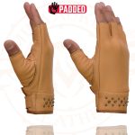 Milwaukee Leather MG7761 Women’s Saddle Leather Gel Palm Fingerless Motorcycle Hand Gloves W/ Stylish ‘Wrist Detailing’ - Image 5