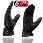 Milwaukee Leather MG7765 Women’s Black Leather Gel Palm Open Wrist Motorcycle Hand Gloves W/ Stylish ‘Wrist Detailing’ - Image 7