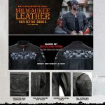 Milwaukee Leather MLM1500 Men’s Crossover Black Leather Scooter Jacket with Reflective Skulls - Image 4