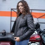 Milwaukee Motorcycle Clothing Co. Women’s Rebel Scooter Style Black Leather Biker Jacket w/ Mandarin Collar MMC20002 - Image 10