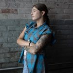 Milwaukee Leather MNG21623 Women’s Flannel Brown/Aqua Button Down Sleeveless Cut Off Shirt w/ Frill Arm - Image 7