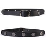 Milwaukee Leather MP7111 Men’s Black Premium Leather 1.5 Inch Wide Belt with 12 Gauge Shell Emblems - Image 5