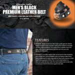 Milwaukee Leather Men’s Frontier Star Black Leather Belt with Western Star Emblems  – 1.5 Inch Biker Belt – MP7135 - Image 4