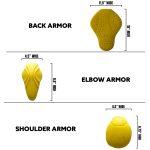 Milwaukee Leather MP7908 5-PC CE-Approved Motorcycle Armor for Shoulder, Elbow and Back| Armor for Motorcycle Jackets - Image 4