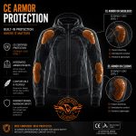 Milwaukee Leather MPL2764 Women’s Black Soft Shell Armored Motorcycle Racing Style Jacket with Hoodie - Image 4