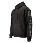 MMCC Men’s Bare Bones Riding Hoodie – Premium Cotton, Reflective Skull Sleeve, Full Zip – MPM1680 - Image 10