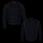 Milwaukee Leather MPM1755 Men’s ‘Assault Style’ Black Leather and Textile M/C Jacket - Image 2