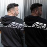 Milwaukee Leather Men’s Bare Bones Black Reflective Skull CE Armored Riding Hoodie, Shoulder & Elbow Armor – MPM1798 - Image 8