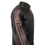 Milwaukee Leather Men’s Copperline Black Leather Moto Café Racer Jacket, Stand Collar, 6 Pockets – SFM1816 - Image 10