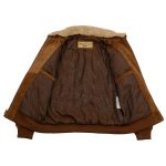 Milwaukee Leather Vintage SFM1818 Men’s Classic Beige Suede Leather Fashion Coat Jacket w/ Front Zipper Closure - Image 4