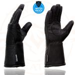 Milwaukee Leather SH294 Men’s Black Leather Waterproof Gauntlet Gloves with Stretch Knuckles - Image 5