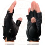 Milwaukee Leather SH442 Men’s Black Leather Gel Padded Palm Fingerless Motorcycle Hand Gloves W/ Soft ‘Genuine Leather’ - Image 7