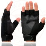 Milwaukee Leather SH44610 Men’s Black Gel Padded Fingerless Motorcycle Mechanics Hand Gloves w/ Amara Cloth’ - Image 6