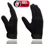 Milwaukee Leather SH44612 Men’s Black Textile Mesh Gel Palm Motorcycle Mechanics Hand Gloves W/ Amara Cloth Bottom - Image 5