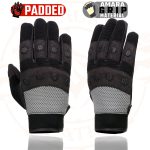 Milwaukee Leather SH76101 Men’s Black and Grey Textile Mesh Motorcycle Mechanics Hand Gloves W/ Amara Cloth Bottom - Image 6