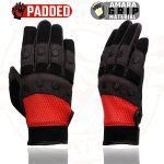 Milwaukee Leather SH76102 Men’s Black and Red Textile Mesh Motorcycle Mechanics Hand Gloves W/ Amara Cloth Bottom - Image 6