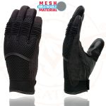 Milwaukee Leather SH791 Men’s Black Leather and Black Mesh Combo Racing Motorcycle Hand Gloves W/ Elasticized Fingers - Image 6