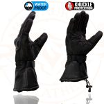 Milwaukee Leather SH815 Men’s Black Leather Waterproof Gauntlet Gloves with Hard Knuckles - Image 5