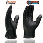 Milwaukee Leather SH858 Men’s Thermal Lined USA Deerskin Black Leather Motorcycle Gloves w/ Cinch Wrist Closure - Image 5