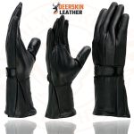 Milwaukee Leather SH864 Men’s Gauntlet USA Deerskin Leather Unlined Motorcycle Winter Gloves - Image 5