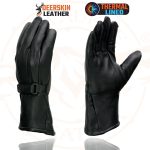 Milwaukee Leather SH864TH Men’s Thermal Lined USA Deerskin Black Leather Gauntlet Motorcycle Winter Gloves - Image 5