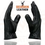Milwaukee Leather SH865 Men’s Black Thermal Lined USA Deerskin Leather Motorcycle Winter Rider Gloves - Image 5
