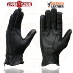 Milwaukee Leather SH867 Men’s USA Deerskin Black Leather Unlined Lightweight Motorcycle Riders Gloves - Image 5