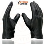 Milwaukee Leather SH875 Men’s Thermal Lined USA Deerskin Black Leather Motorcycle Gloves w/ Snap Wrist Closure - Image 5