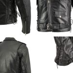 Milwaukee Leather LKM1701 Men’s Classic Side Laced Black Motorcycle Premium Leather Jacket with CE Armor Protection - Image 5