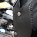 Hot Leathers VSM1008 Men’s Black ‘Buffalo Nickel Snap’ Leather Vest - Image 4