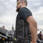 Hot Leathers VSM1008 Men’s Black ‘Buffalo Nickel Snap’ Leather Vest - Image 5
