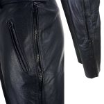 Milwaukee Leather LKM5727 Men’s Black Premium Leather Motorcycle Rider Protective Over Pants w/ Side Zipper Entry - Image 7