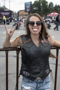 Event Leather ELL4900 Women’s ‘Love to Ride’ Black Leather Motorcycle Patched Embroidered Vests with Side Laces - Image 8