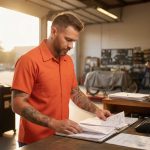 Milwaukee Leather MDM11686 Men’s OrangeButton-Up Heavy-Duty Work Shirt – Classic Mechanic Shirt w/ Pockets - Image 7