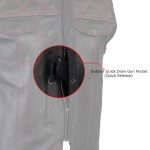Milwaukee Leather LKM3782 Men’s Classic Black Premium Leather Motorcycle Vest with USA Flag Liner - Image 5