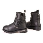 Milwaukee Leather Women’s Premium Black Leather Double Strap Motorcycle Riding Boots MBL9307 - Image 5