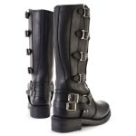 Milwaukee Leather MBL9346 Women’s Tall Black Leather Harness Motorcycle Rider Boots w/ Adjustable Straps - Image 3