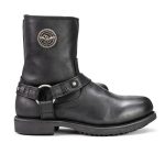 Milwaukee Leather MBM9042 Men’s Black Ruf Leather Short Harness Motorcycle Boots w/ Inside Zipper - Image 5