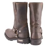 Milwaukee Leather Men’s Classic 11-Inch Dark Brown Leather Harness Square Toe Motorcycle Boots MBM9062 - Image 12
