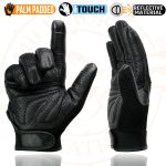 Milwaukee Leather MG7503 Men’s Black Leather  i-Touch Screen Compatible Mesh Racing Motorcycle Hand Gloves W/ Reflector - Image 8