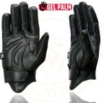 Milwaukee Leather MG7510 Men’s Black Leather Gel Padded Palm Short Wrist Motorcycle Hand Gloves W/ ‘Full Panel Cover’ - Image 6